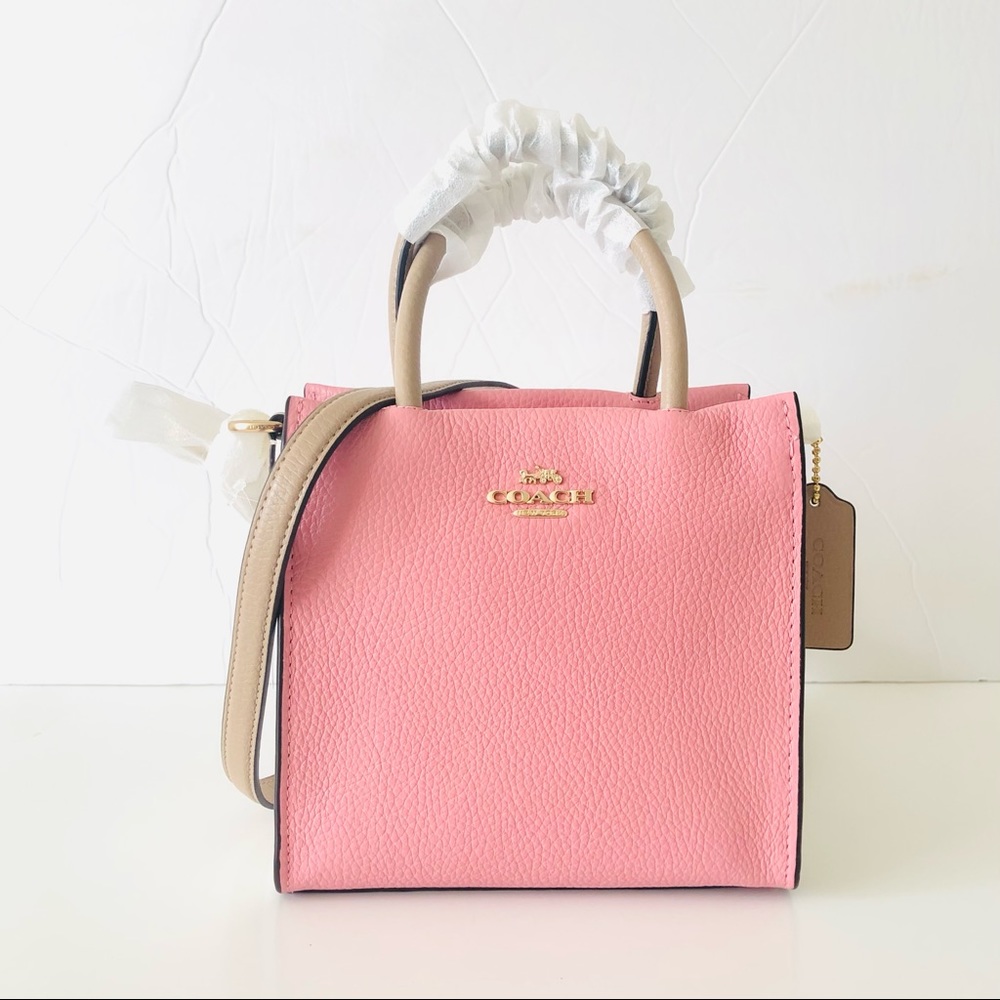 Coach Mini Cally Crossbody Colorblock Pink Purse